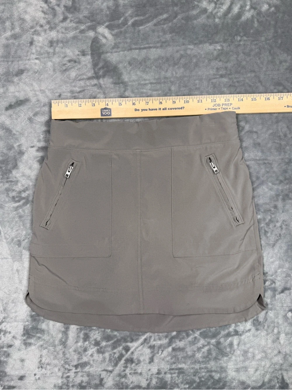 Athleta Light Brown Active Skort with Front Zip‎ Pockets